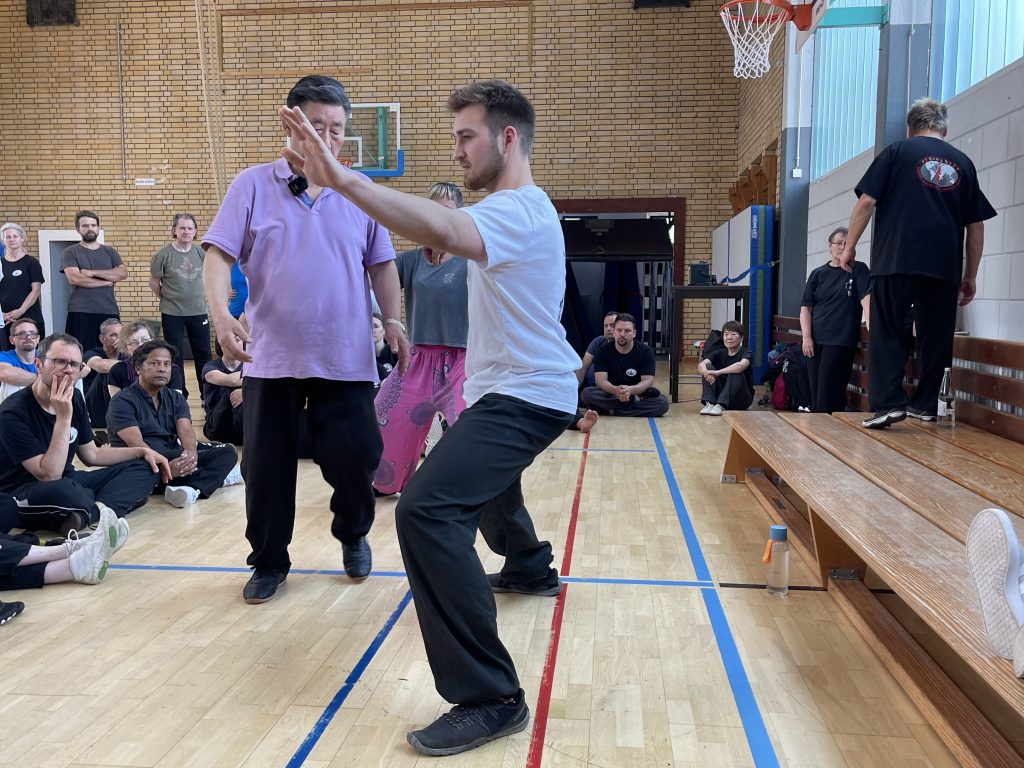 Tai Chi master giving corrections |